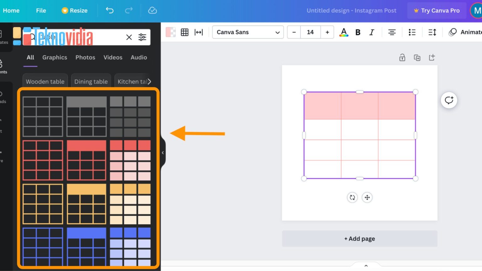 Cara Membuat Tabel Di Canva Dengan Praktis Dan Mudah Teknovidia