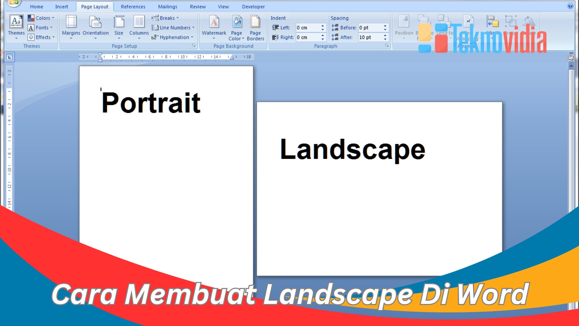 Begini Cara Membuat Landscape Di Word Hanya 1 Halaman Teknovidia